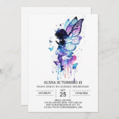 Custom Fairy Garden Verjaardagsfeest Kaart (Voorkant / Achterkant)