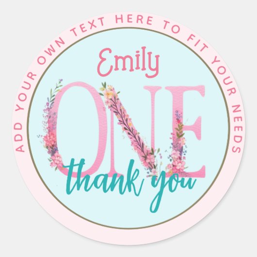 Custom Fairy Roze Prinses Sprookje Fairycore Ronde Sticker (Voorkant)
