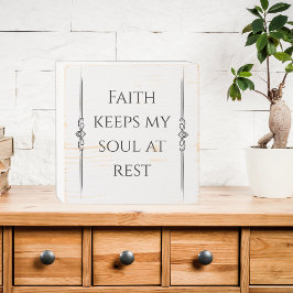 Custom Faith Motivational Quote Houten Kist Print