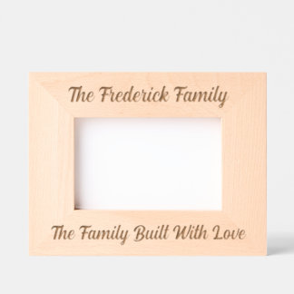 Custom familie gemaakt met liefde: geëtst Afbeeldi Gegraveerde Lijstjes