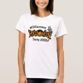 Custom Familie Halloween Party Skelet Vrouwen T-shirt (Voorkant)