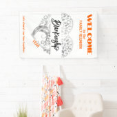 Custom Familie Reünie Hart Kunst Boom Wit Sinaasap Spandoek (Insitu)