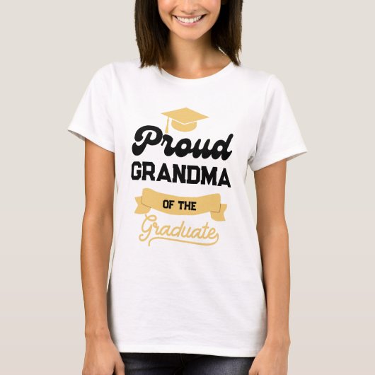 Custom Familie Trots Oma van de Afstuderen T-shirt (Voorkant)