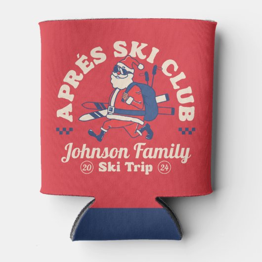 Custom Familie Vrienden Groep Ski Trip Schaatsen Blikjeskoeler (Voorkant)