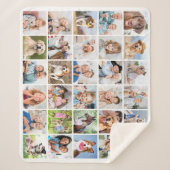 Custom Family 30 Photo Collage Cute Memories Sherpa Deken (Voorkant)