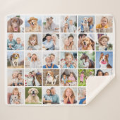 Custom Family 30 Photo Collage Cute Memories Sherpa Deken (Voorkant (horizontaal))