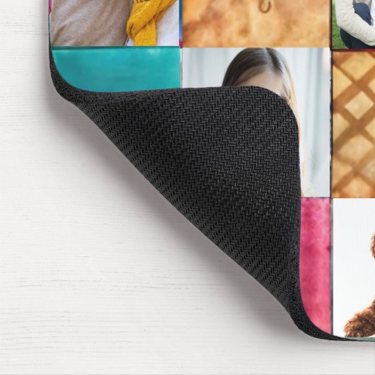Custom Family 8 Photo Collage Mousepad Muismat (Hoek)