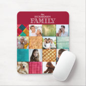 Custom Family 8 Photo Collage Mousepad Muismat (Met muis)