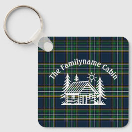 Custom Family Cabin Metal Sleutelhanger