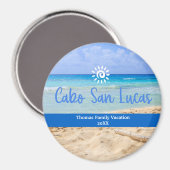 Custom Family Cabo San Lucas Vacation Christmas Magneet (Voorkant / Achterkant)