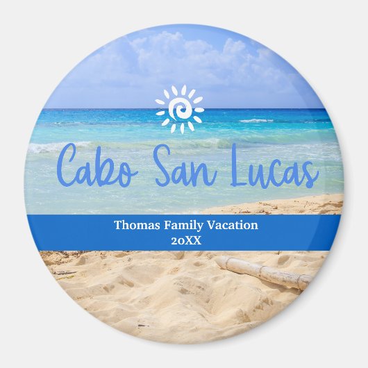 Custom Family Cabo San Lucas Vacation Christmas Magneet (Voorkant)