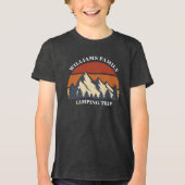 Custom Family Camping Trip Mountain Sunset Kinder Tri-Blend Shirt (Voorkant)