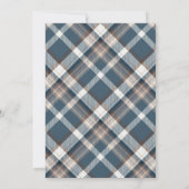 Custom Family Christmas card with 5 Photos Tartan  Kaart (Achterkant)