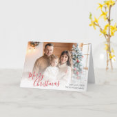 Custom Family Christmas Greeting Card Kaart (Gele Bloem)