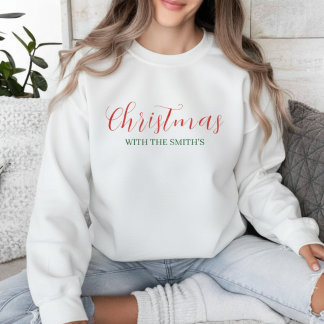 Custom Family Christmas Red & Green Holiday Trui