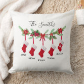 Custom Family Christmas Stocking Throw Pillow Kussen (Deken)