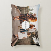 Custom Family Collage Fotoalbum Monogram Accent Kussen (Voorkant(Verticaal))