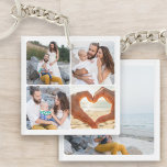 Custom Family Collage Vijf foto gepersonaliseerd Sleutelhanger<br><div class="desc">Vier de momenten die het belangrijkst zijn met deze aangepaste familie collage sleutelhanger, met vijf van uw favoriete foto's in een prachtig gerangschikt ontwerp. Perfect voor trotse ouders, grootouders of iedereen die betekenisvolle herinneringen koestert, deze gepersonaliseerde sleutelhanger transformeert snapshots in een compacte, alledaagse herinnering. De lay-out is schoon en modern,...</div>