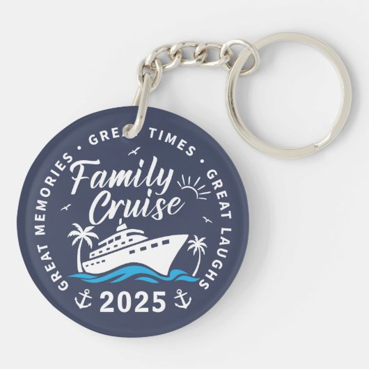 Custom Family Cruise Group Matching Cruise Trip Sleutelhanger (Achterkant)