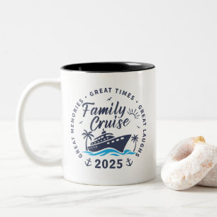 Custom Family Cruise Group Matching Cruise Trip Tweekleurige Koffiemok
