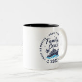 Custom Family Cruise Group Matching Cruise Trip Tweekleurige Koffiemok (Voorkant rechts)