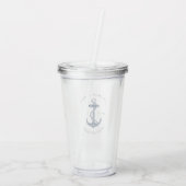 Custom Family Cruise Ship Nautical Anchor Swag Acryl Drinkbeker (Achterkant)