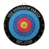 Custom Family Dartboard Personalized Name Gift Dartbord (Voorkant)