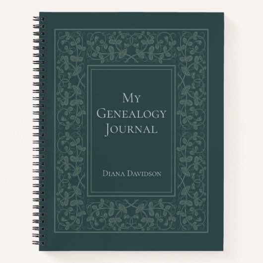 Custom Family Genealogy Ancestry Journal Notitieboek (Voorkant)