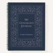 Custom Family Genealogy Ancestry Journal Notitieboek (Voorkant)