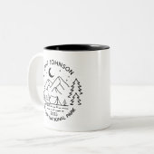 Custom Family Group Matching Camping Tweekleurige Koffiemok (Voorkant links)