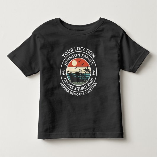 Custom Family Group Matching Cruise Trip Kinder Shirts (Voorkant)