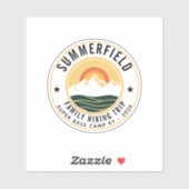 Custom Family Hiking Trip Modern Sticker (Vel)