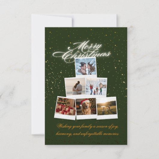 Custom Family Holiday Card – Photos & Message Bedankkaart (Voorkant)