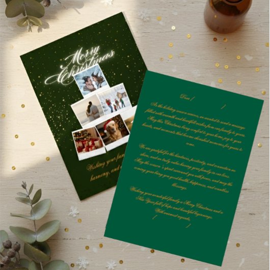 Custom Family Holiday Card – Photos & Message Bedankkaart
