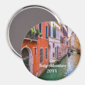 Custom Family Italy Trip Photo  Magneet (Voorkant / Achterkant)