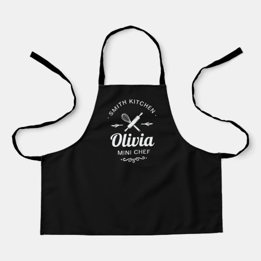 Custom Family Kitchen Mini Chef Kids Apron Schort (Voorkant)