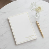 Custom Family Last Name Gold Border Notes