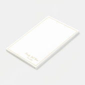 Custom Family Last Name Gold Border Notes (Schuin)