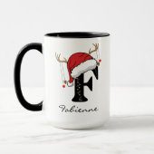 Custom Family Monogram Holiday Mug for Friends Mok (Links)