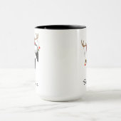 Custom Family Monogram Holiday Mug for Friends Mok (Midden)