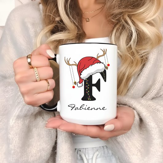 Custom Family Monogram Holiday Mug for Friends Mok