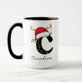 Custom Family Monogram Holiday Mug for Mom Mok (Links)