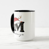 Custom Family Monogram Holiday Mug for Mom or Her Mok (Voorkant links)