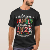 Custom Family Name Christmas 2025 Festive Holiday T-shirt (Voorkant)