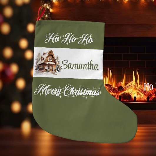 Custom Family Name Christmas Stocking Grote Kerstsok