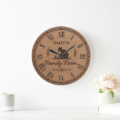 Custom Family Name Clock – Farmer Planting Scene Grote Klok (Huis)