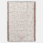 Custom Family Name Festive Coquette Deken (Voorkant Verticaal)