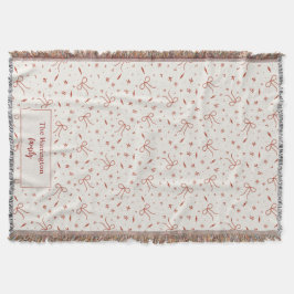 Custom Family Name Festive Coquette Deken