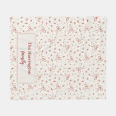 Custom Family Name Festive Coquette Fleece Deken (Voorkant (Horizontaal))