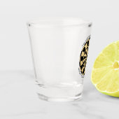 Custom Family Name Gold Black Personalized Shot Glas (Links)